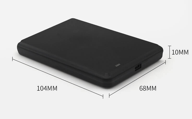 يظهر قارئ RFID مع SDK لأنظمة بطاقات IC من منظور واضح يركز على تفاصيل الشريحة ضمن تطبيقات فئة قارئات HF RFID بتردد 13.56MHz.
