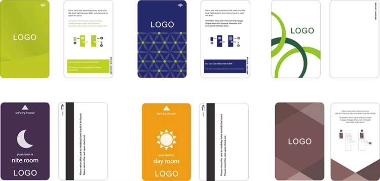 موظف استقبال في فندق يقدم بطاقات مفاتيح RFID للضيوف لتسهيل إجراءات تسجيل الدخول وتحسين سير عمل إدارة المنشأة.