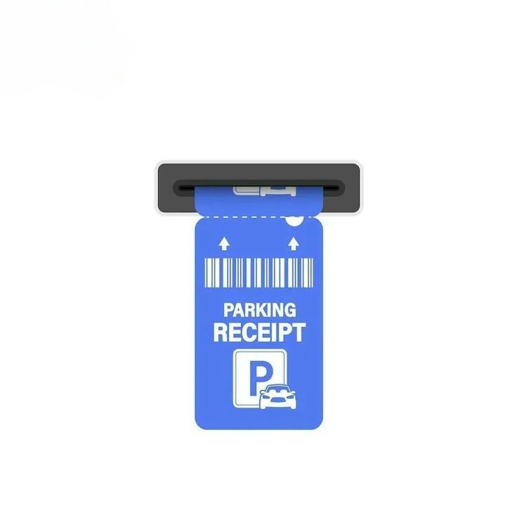 رسم لتذكرة RFID بنمط الإيصال يوضح استخدام المسح بالإدخال للتحكم في الدخول عند الحاجة إلى تحقق قصير المدى.