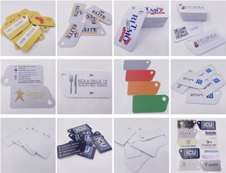 مخطط يوضح بنية بطاقة NFC LED بما في ذلك ملف الهوائي النحاسي وموضع شريحة LED