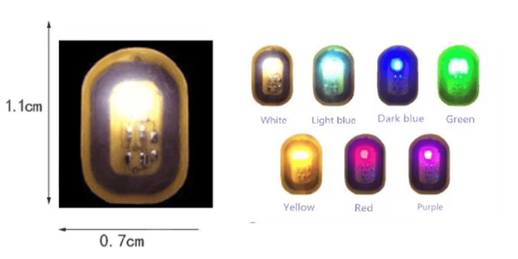 رسم تخطيطي يوضح طبقات مقاومة الماء وتصميم PCB المرن لملصق أظافر NFC