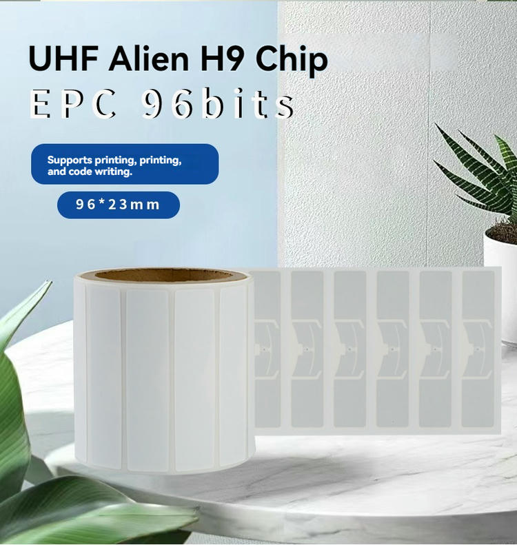 ملصقات UHF RFID السريعة للتحكم في المخزون معروضة من منظور استخدام صناعي واضح لتطبيقات ملصقات UHF RFID.