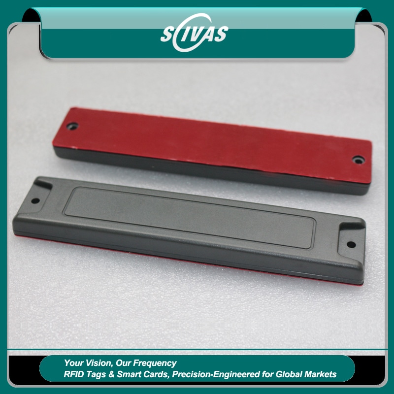 وسم RFID الأسود من ABS والمخصص للتركيب على المعادن، الطراز ABS15231-1، مصمم خصيصًا لتتبع أصول بنية الطاقة التحتية بعيد المدى.