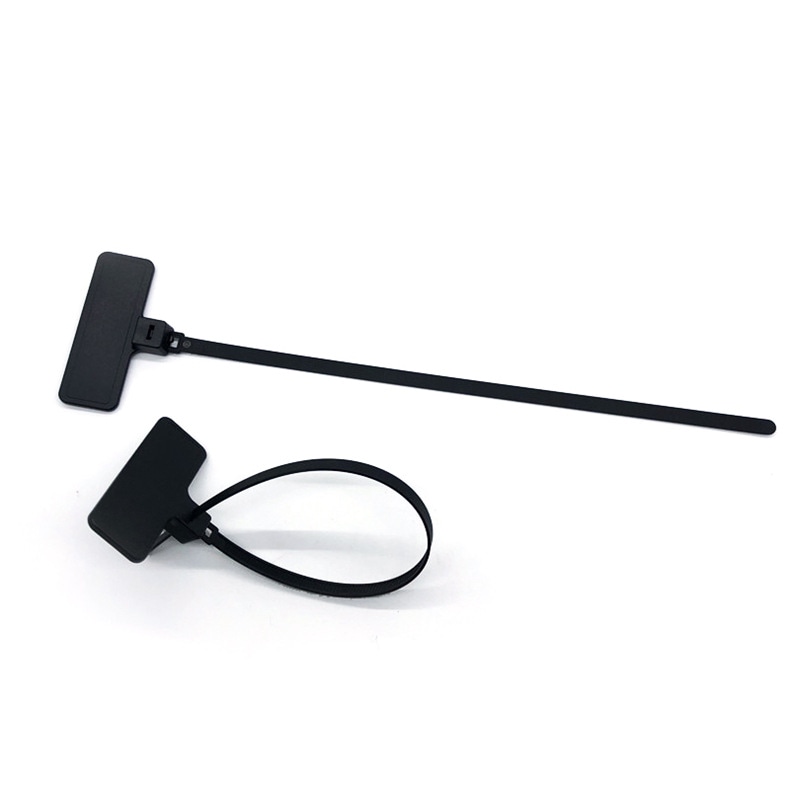 صورة منتج توضح وسم ربط RFID موديل Z28575-1 مع رباط طويل ممدود ووسم آخر مغلق على شكل حلقة.