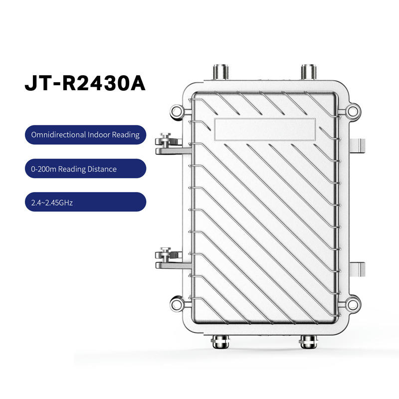 يوضح مخطط أسلاك واضح طرق التوصيل الكهربائي لقارئ RFID النشط JT-R2430A لضمان تشغيل آمن ومستقر.