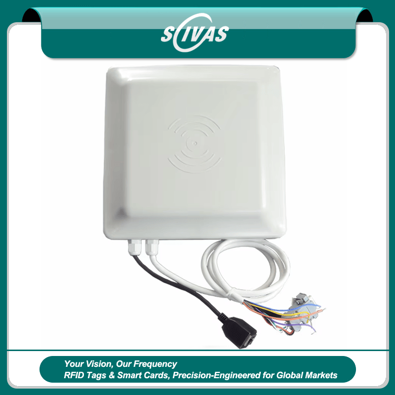 قارئ RFID UHF بتردد 865MHz وهوائي 8dBi مدمج