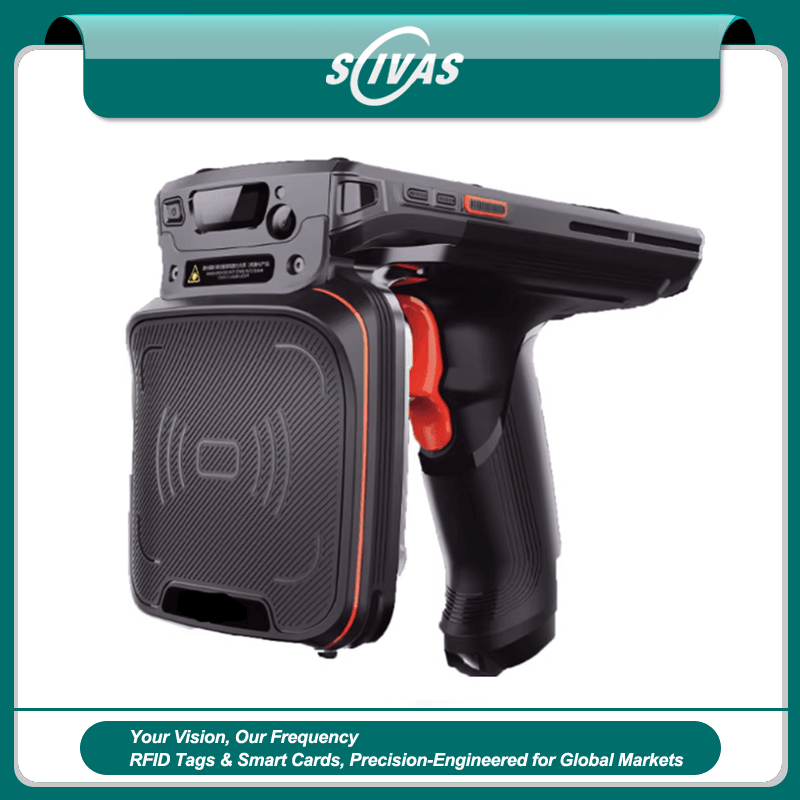 قارئ UHF RFID صناعي محمول ZK-RFID9171A بشاشة لمس كبيرة لتتبع المستودعات والأصول.