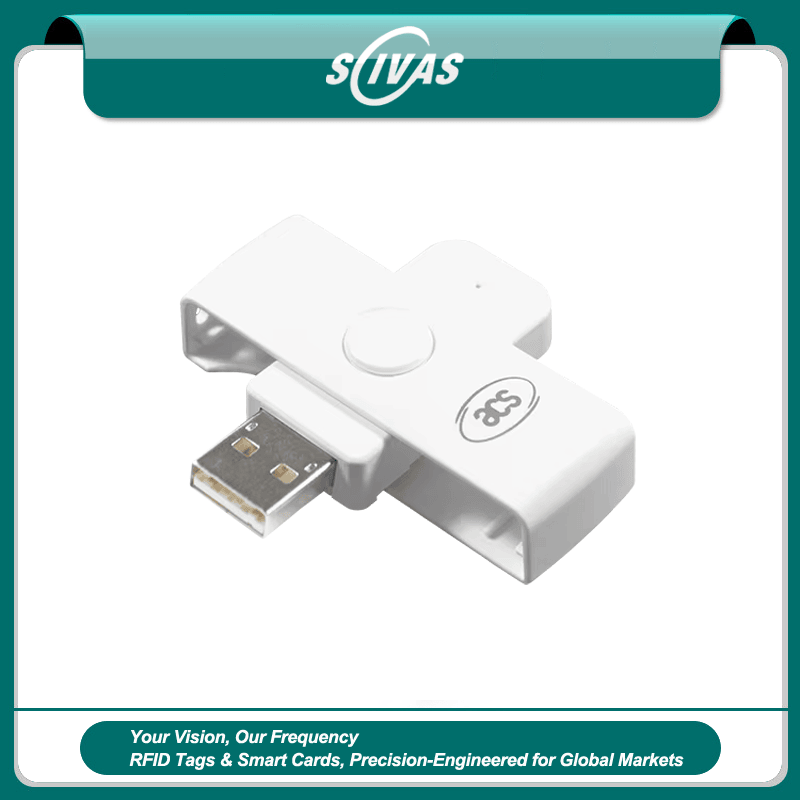 قارئ بطاقات ذكية USB-A للوصول الآمن المحمول