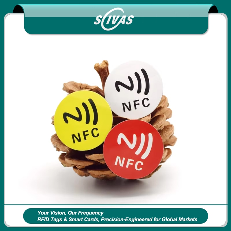 تُبرز هذه الصورة التحكم الآمن في الدخول باستخدام بطانات HF RFID لبرامج بطاقات الهدايا الذكية ضمن تطبيقات ملصقات HF RFID.