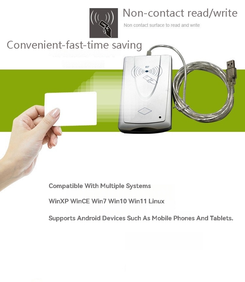 قارئ LF RFID لالتقاط UID بتردد 125KHz مع عرض واضح لطرف التوصيل في تطبيقات قارئات LF RFID