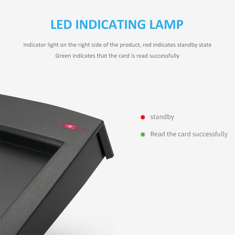 صورة توضح تصميم التثبيت على الحائط لقارئ وكاتب MIFARE المستخدم في تطبيقات قارئات RFID بتردد 13.56MHz