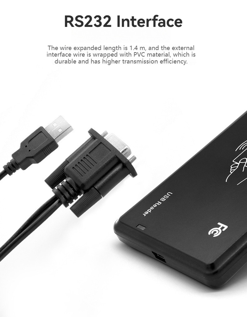 قارئات RFID عالية التردد 13.56MHz لاستخدامات الوصول عبر RS232 مع عرض واضح مناسب لطلبات الشراء بالجملة.