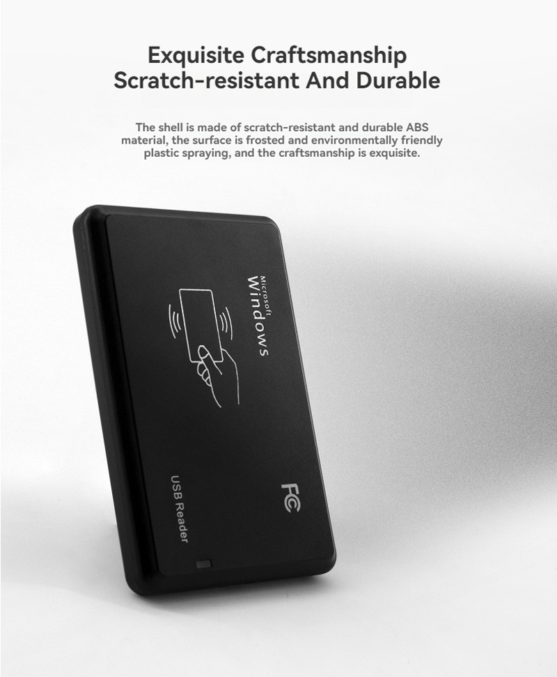 صورة المنتج قارئ بطاقات RFID 13.56MHz لقراءة UID تُظهر التحكم الآمن في الوصول ضمن فئة قارئات HF RFID بتردد 13.56MHz.
