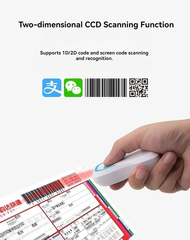 قارئات RFID HF مخصصة مع مسح الباركود، مع إبراز طرف التوصيل السلكي لمشاريع قارئات RFID HF بتردد 13.56MHz.