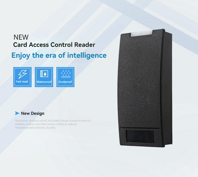 قارئ RFID مقاوم للماء للأبواب الآمنة يظهر تصميم التثبيت على الجدار ضمن فئة قارئات التحكم في الدخول RFID.