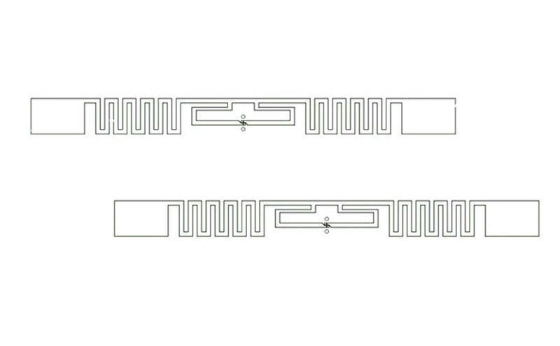 صورة منتج ملصقات UHF RFID للتتبع الذكي تعرض الطبقة اللاصقة الخلفية ضمن فئة ملصقات UHF RFID.