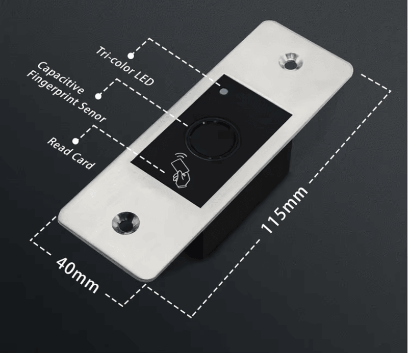 طرفية تحكم دخول RFID بالبصمة IP66 للأبواب الخارجية مع قراءة لا تلامسية لحلول أجهزة تحكم بيومترية في الوصول.