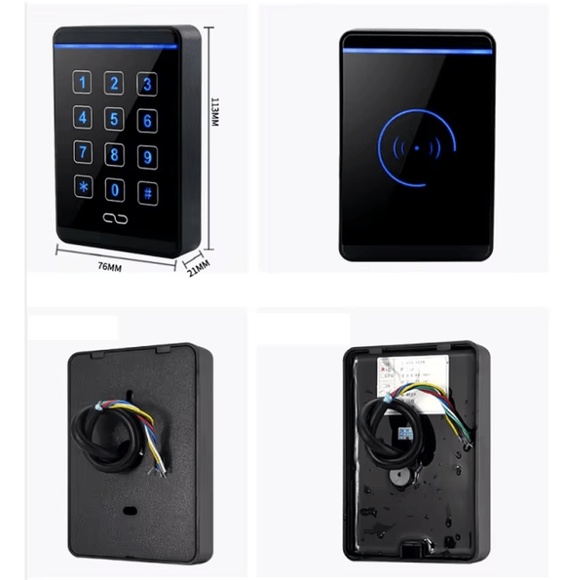 قارئ LF RFID لبطاقات EM وأنظمة Wiegand من منظور نظام أمني واضح لتطبيقات قارئات وصول RFID.