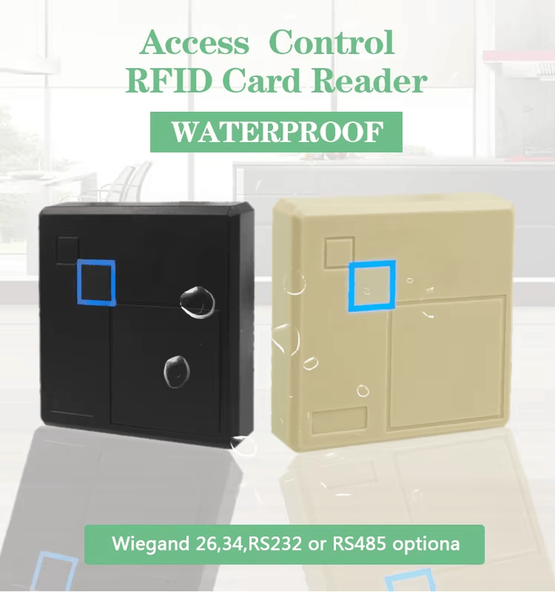 عملية قراءة بدون تلامس باستخدام قارئ بطاقات NFC RFID للتحكم في الدخول ضمن تطبيقات قارئات وصول RFID.