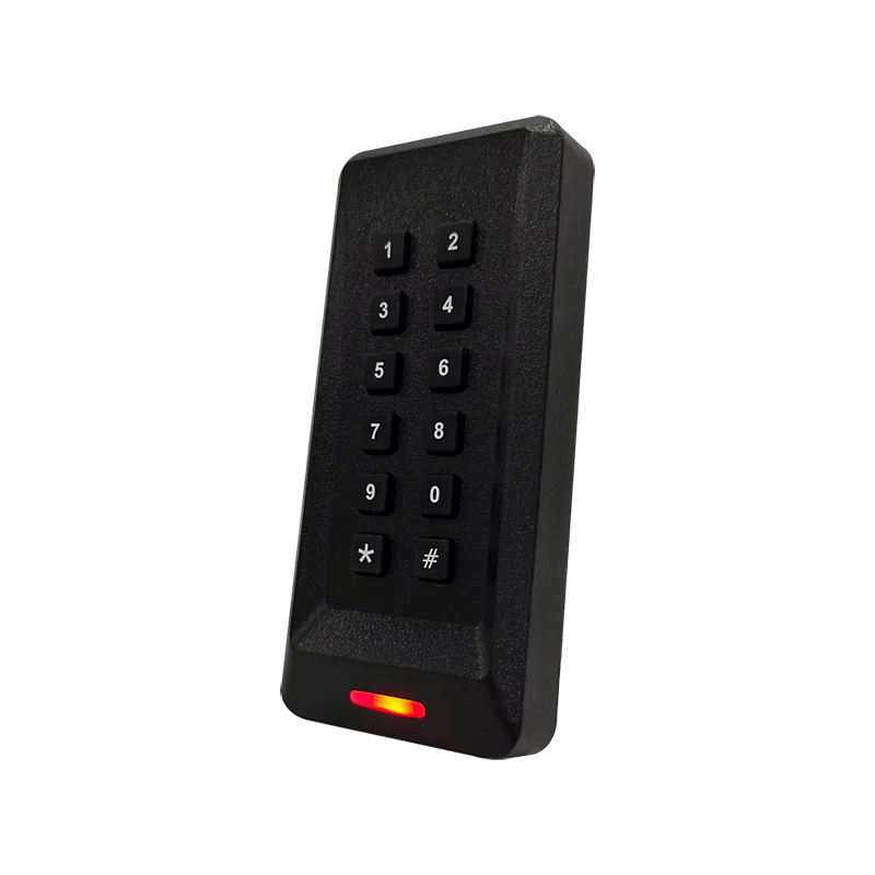 يُعرض قارئ RFID خارجي مقاوم للماء بلوحة مفاتيح مع التركيز على مؤشر LED لمشروعات قارئات وصول بلوحة مفاتيح.