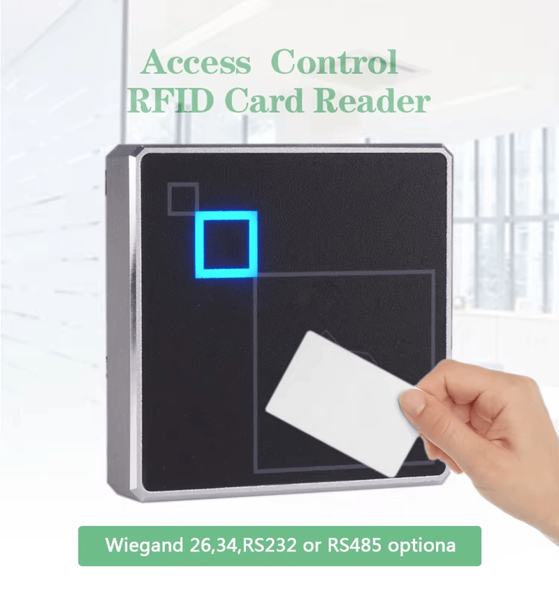 صورة المنتج قارئ وصول معدني للأبواب مع واجهة Wiegand تُظهر الحافة المصقولة ضمن فئة قارئات وصول بهيكل معدني.