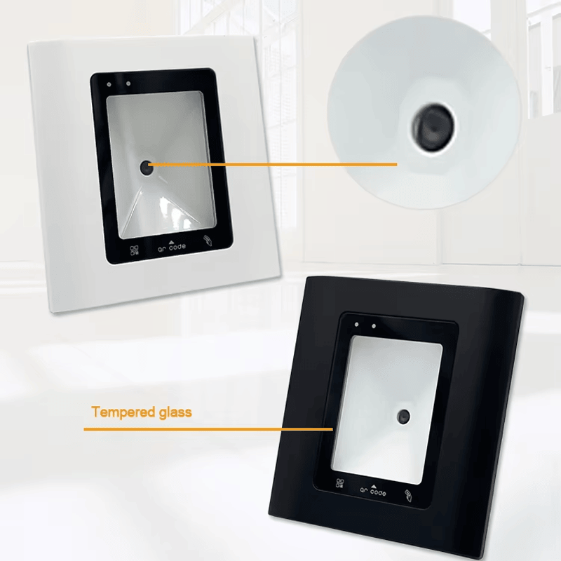 تُبرز هذه الصورة ماسح QR RFID سريع للتحقق من نقاط الدخول من حيث التصميم بحجم المحفظة ضمن تطبيقات فئة قارئات وصول برمز QR.