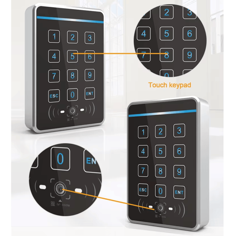 يستخدم طراز R60-MF تقنية CMOS المتقدمة للتعرف السريع على رموز QR إلى جانب مصادقة RFID القياسية للتحكم المرن بالدخول.