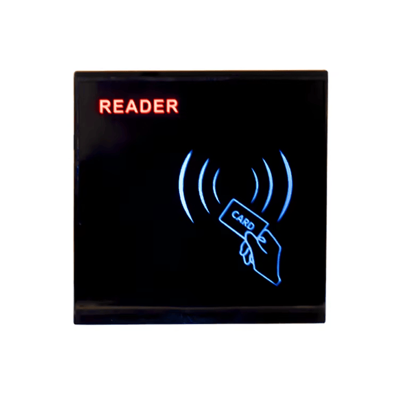 يُعرض قارئ بطاقات RFID ويغاند للتحكم بالدخول الآمن مع التركيز على تصميم الهوائي لمشروعات قارئات وصول بشاشة لمس.