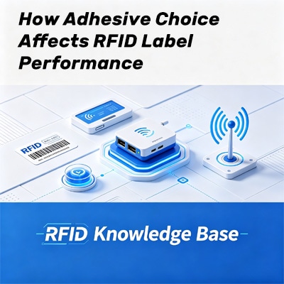 كيف يؤثر اختيار المادة اللاصقة على أداء ملصقات RFID